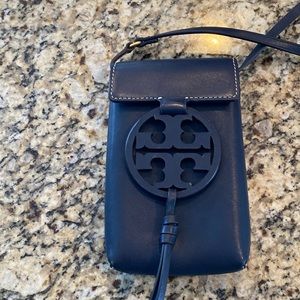 Tory Burch Miller Leather Crossbody Blue
